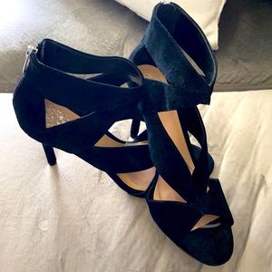 Vince Camuto Size 8 Black Open-Toe Heels
